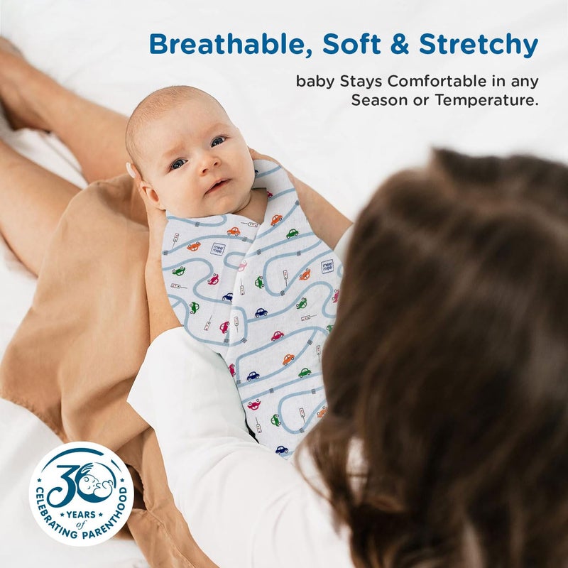 mee mee Mee Mee 100 Soft Cotton Hooded Baby Wrapper Cum Warmer Blanket with Hood for New Born Baby 0 to 6 Months Multicolour - Image 5