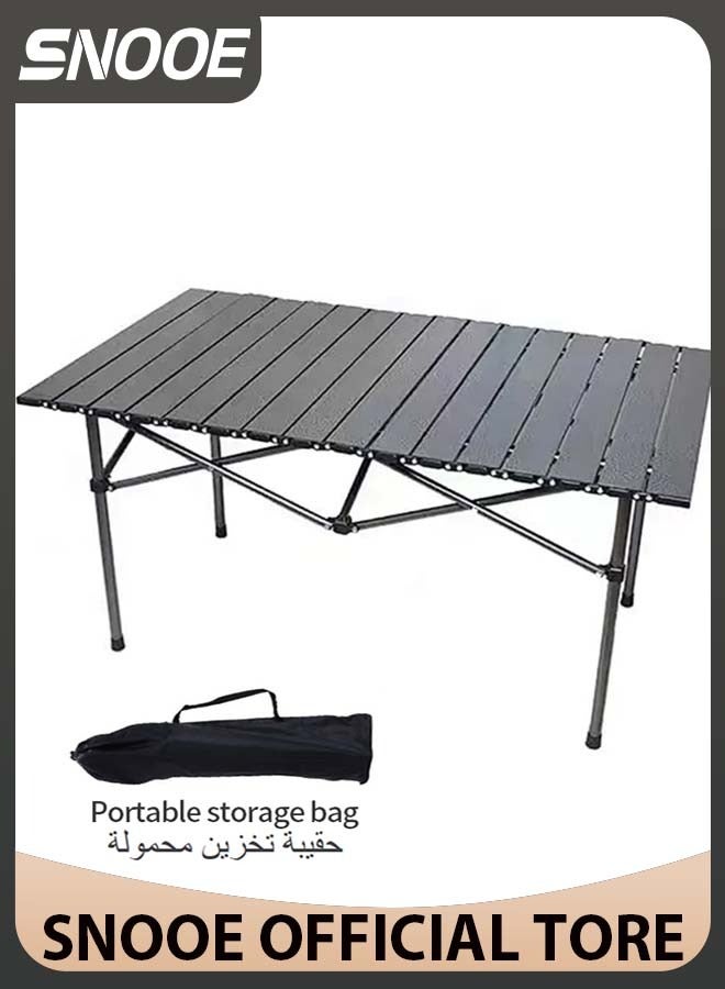 Snooe Folding Table, Portable Camping Table, Aluminum Collapsible Table Top, Ultralight Compact With Carry Bag For Outdoor, Beach, Bbq, Picnic, Cooking, Festival, Indoor, Office(large) - Image 1