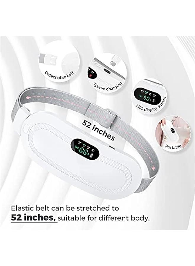 BWSJ Portable Cordless Heating Pad, Portable Electric Wireless Heating Massager Pad with 3 Heat Levels and 4 Modes for Lower Back Stoh   Period Cram for Women and Girl - Image 4