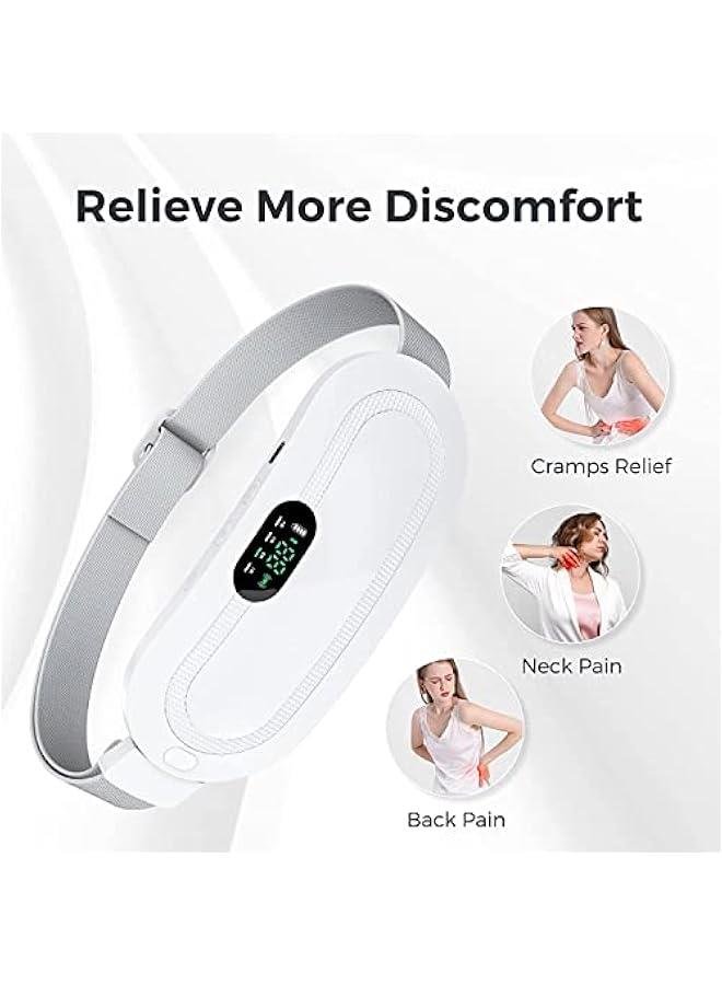 BWSJ Portable Cordless Heating Pad, Portable Electric Wireless Heating Massager Pad with 3 Heat Levels and 4 Modes for Lower Back Stoh   Period Cram for Women and Girl - Image 5