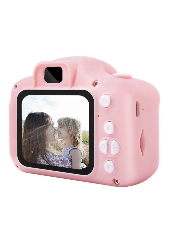 Children's Camera Can Take Pictures And Video HD SLR Digital Camera Cartoon Mini Camera Toy Birthday Gift-Color:[pink X2] Single Camera Puhui 2000w+ (16g Memory Card)  - Image 5