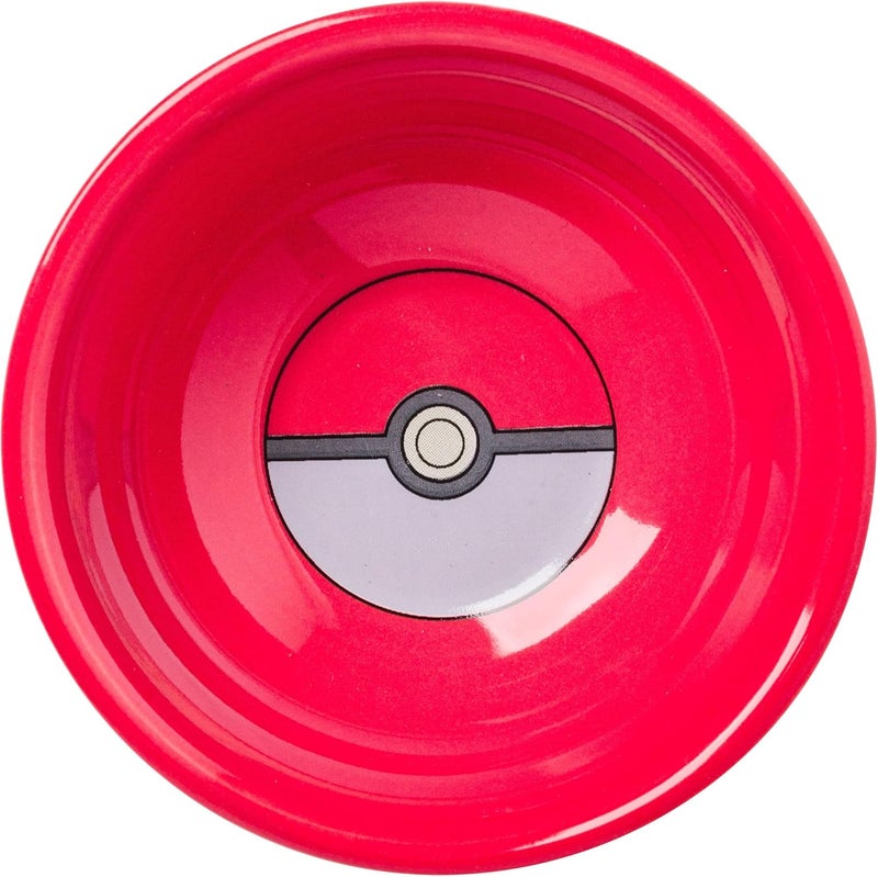 Silver Buffalo Pokemon Original Starters Featuring Charmander Bulbasaur Squirtle and Pikachu Pokeball Ceramic Sushi Set with Dipping Sauce Dish and Matching Chopsticks - Image 2