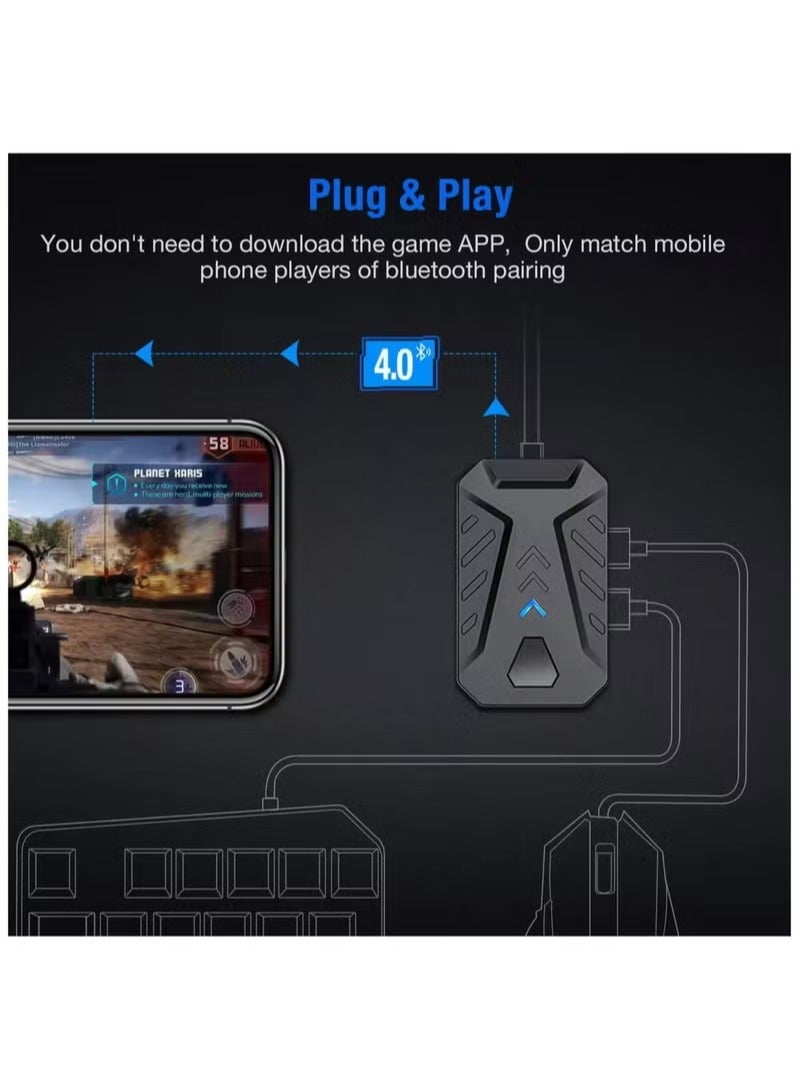 Gaming Mouse and Keyboard Combo Pack, 4 in 1 Mobile Gaming Keyboard and Mouse Converter Custom Key Setup Latency Free only for Android(Not for IOS) - Image 3