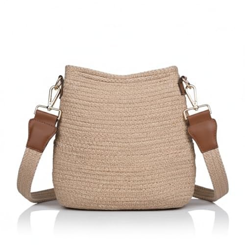 ENSAC Women’s Jute Cotton Sling Bag with Full Shoulder Strap, Crossbody Handbag for Daily Use, Travel, Shopping, Casual Outings and Special Luxury Gift - Image 1