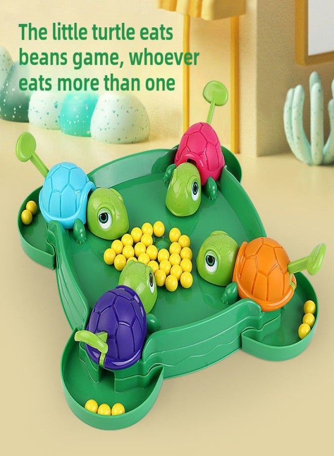 TikTok Internet Popular Children's Turtle Bean-eating Toy Parent-child Interactive Multiplayer Play Desktop Game Educational Toy(Turtle eats beans -36 beans) - Image 1