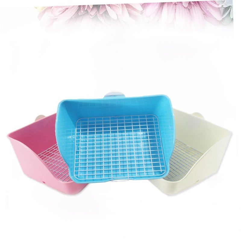 High End Tear Resistant Rabbit Toilet Training Tray Potty Box Cage Grey - Image 5