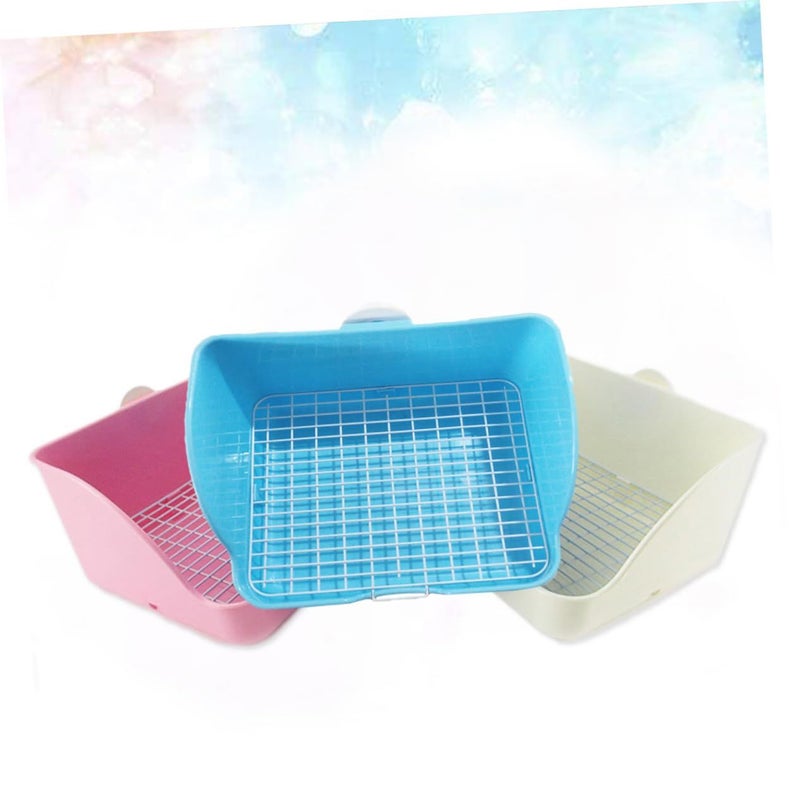 High End Tear Resistant Rabbit Toilet Training Tray Potty Box Cage Grey - Image 4
