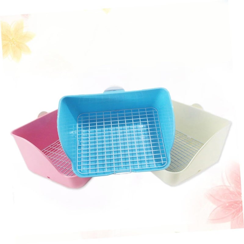 High End Tear Resistant Rabbit Toilet Training Tray Potty Box Cage Grey - Image 3