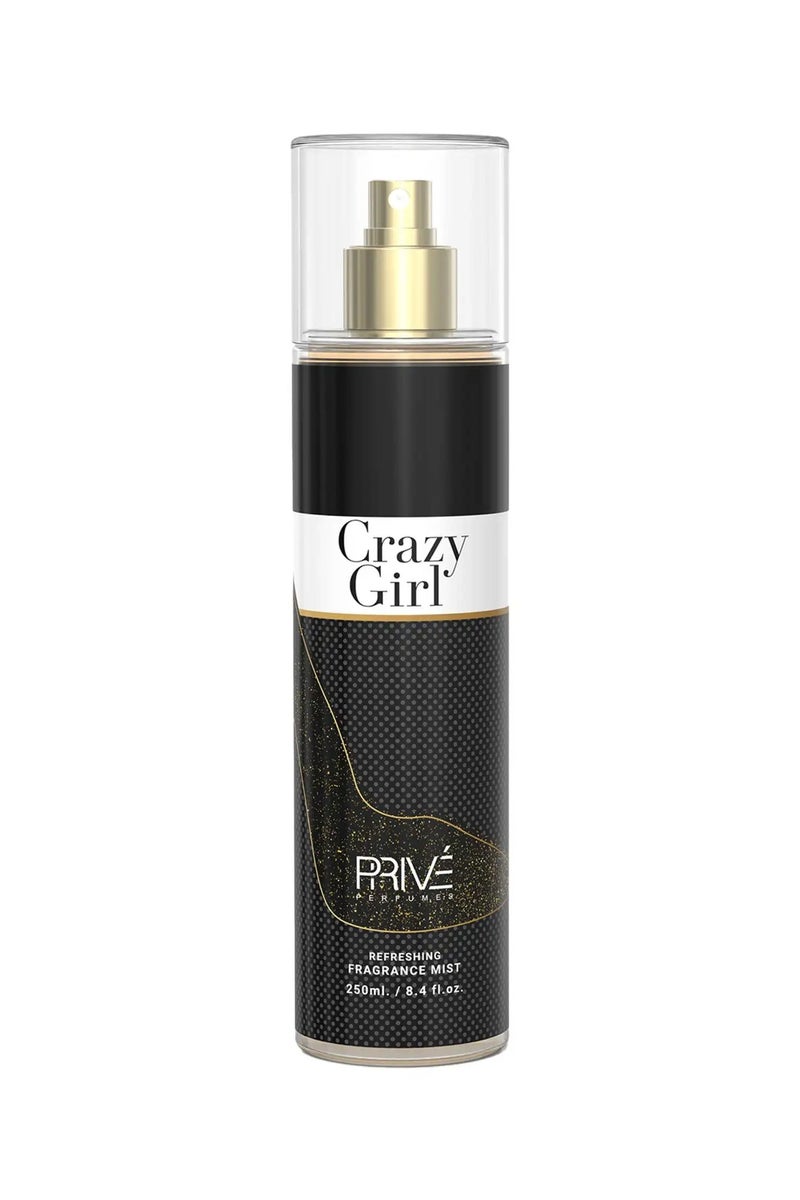 PRIVE Crazy Girl Refreshing Fragrance Mist For Women - 250 ML