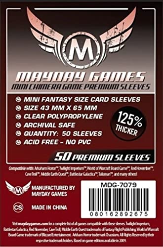 Mayday Games Premium Card Game Sleeves, Red - Image 1