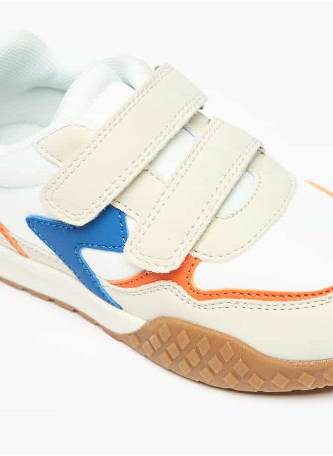 JUNIORS - Boys Panelled Sneakers with Hook and Loop Closure - Image 1