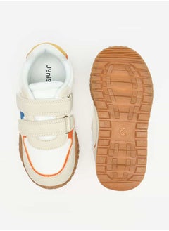 JUNIORS Boys Panelled Sneakers with Hook and Loop Closure  - Image 4