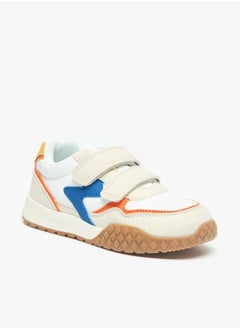 JUNIORS Boys Panelled Sneakers with Hook and Loop Closure  - Image 1