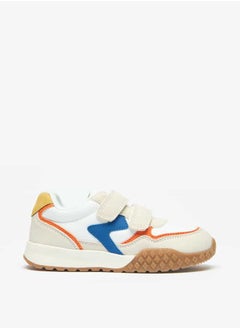 JUNIORS Boys Panelled Sneakers with Hook and Loop Closure  - Image 3