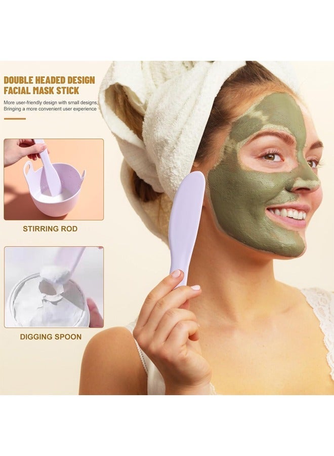 Facial Mask Mixing Bowl Set,Facial Mask Mixing Tool Kit with Mask Bowl Brushes Stick Spatula and Spoons（Purple） - Image 5