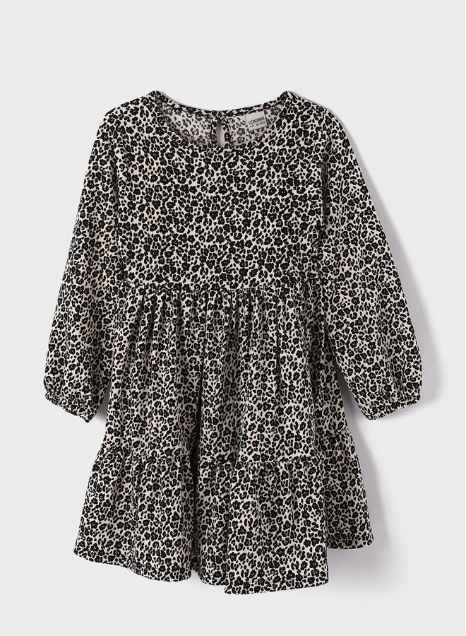 LC WAIKIKI Girl Dress Crew Neck Long Sleeve  - Image 1