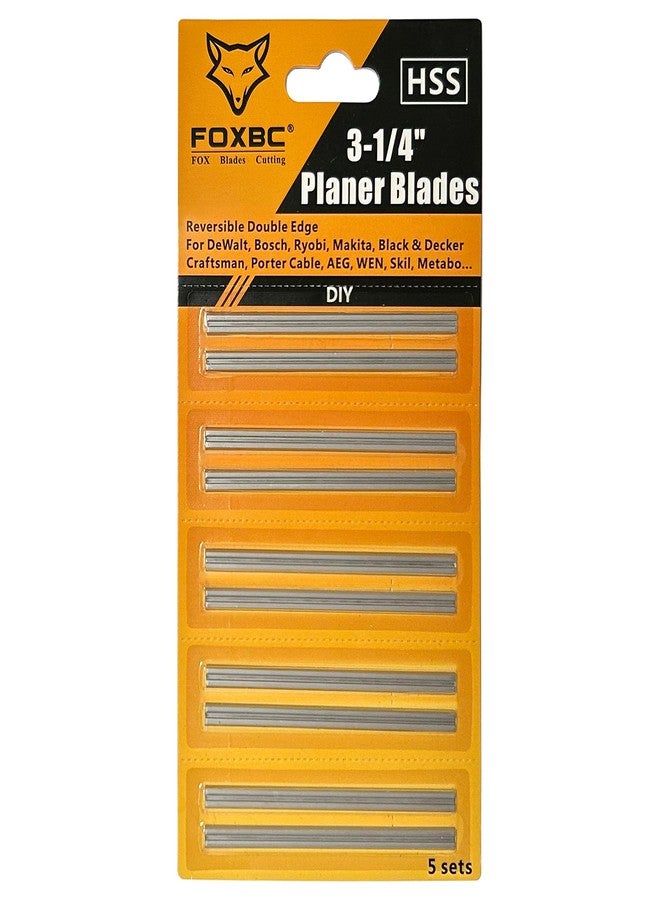 FOXBC 3-1/4 Inch Planer Blades, 10 Pack 82mm Planer Blades Replacement for Bosch, Makita, DeWalt, Wen 6530, Ryobi, Craftsman and More 3-1/4 Hand Portable Planers (HSS) - Image 3