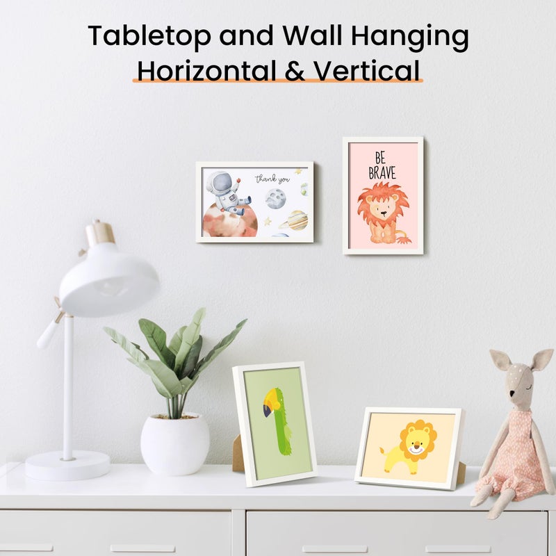 أبس سيمبلز مجموعة إطار صورة 4x6 مصنوعة من 3 مصنوعة من زجاج عالي الوضوح لمدة 4 × 6 إطارات بيضاء الجدار وعرض الطاولة إطار صورة حدودية رقيقة للمنزل د؟ - Image 5