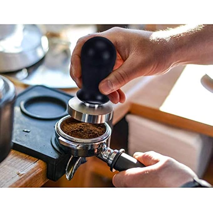 MAKINGTEC Coffee Tamper  Coffee Tamper 53Mm Coffee Tamper Coffee Presser Coffee Shop Supplies With Silicone Tamper Mat Stainless Steel Coffee Tamper - Image 3