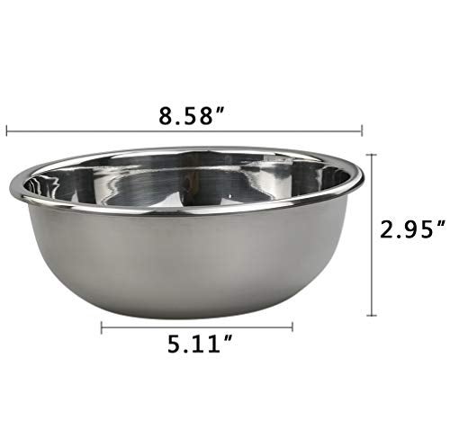 Doryh 18/10 Stainless Steel Mixing Bowls, Nesting Bowls for Meal Prep, Serving, Baking, Set of 4 - Image 2