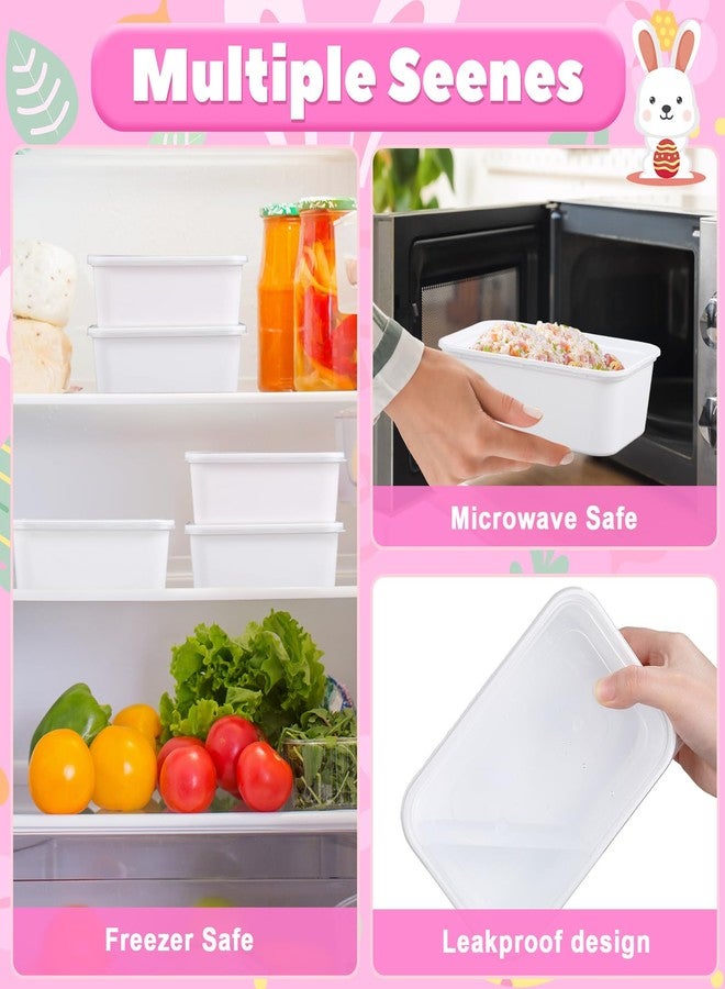 Blushtier 50 Pack Food Prep Containers with Lids 25 oz Meal Packaging Containers Plastic Cookie Boxes Reusable for Holiday Goodie Container or Exchange Gift Giving 10 Designs - Image 4