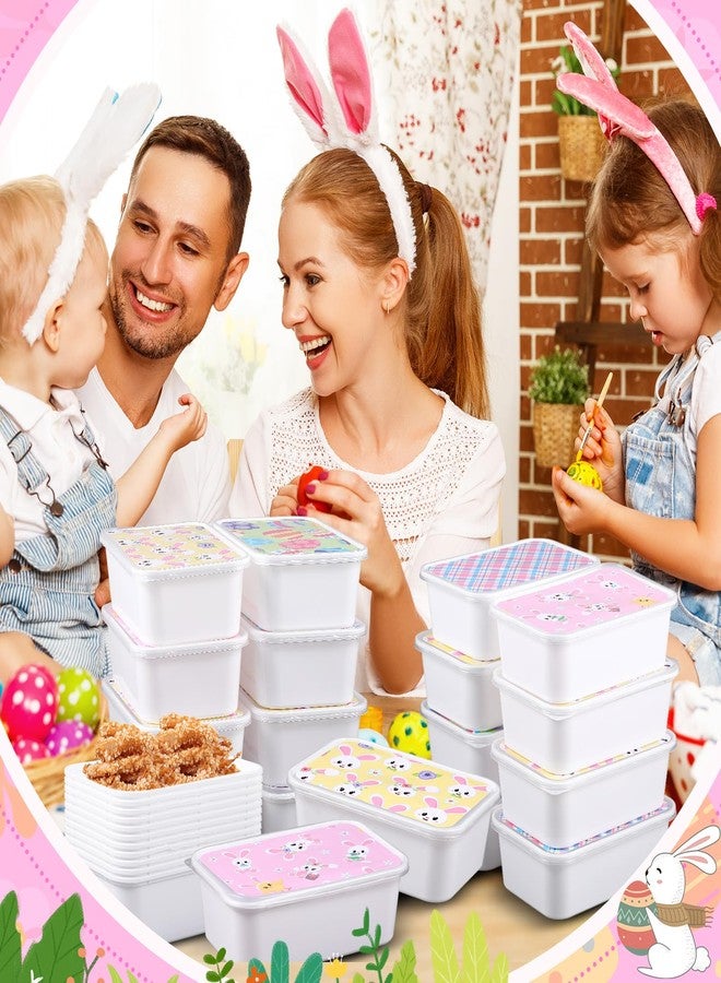 Blushtier 50 Pack Food Prep Containers with Lids 25 oz Meal Packaging Containers Plastic Cookie Boxes Reusable for Holiday Goodie Container or Exchange Gift Giving 10 Designs - Image 2