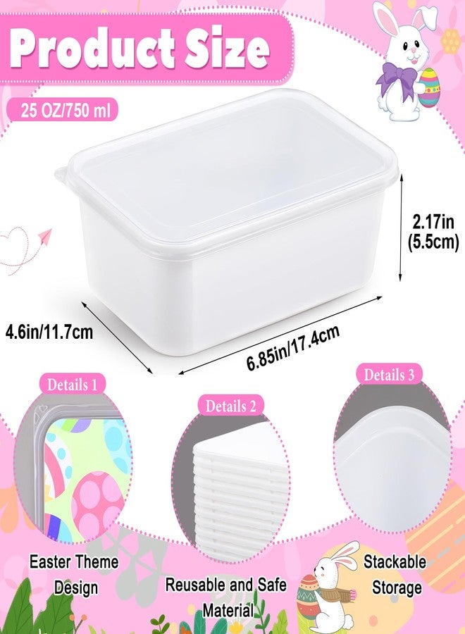 Blushtier 50 Pack Food Prep Containers with Lids 25 oz Meal Packaging Containers Plastic Cookie Boxes Reusable for Holiday Goodie Container or Exchange Gift Giving 10 Designs - Image 3