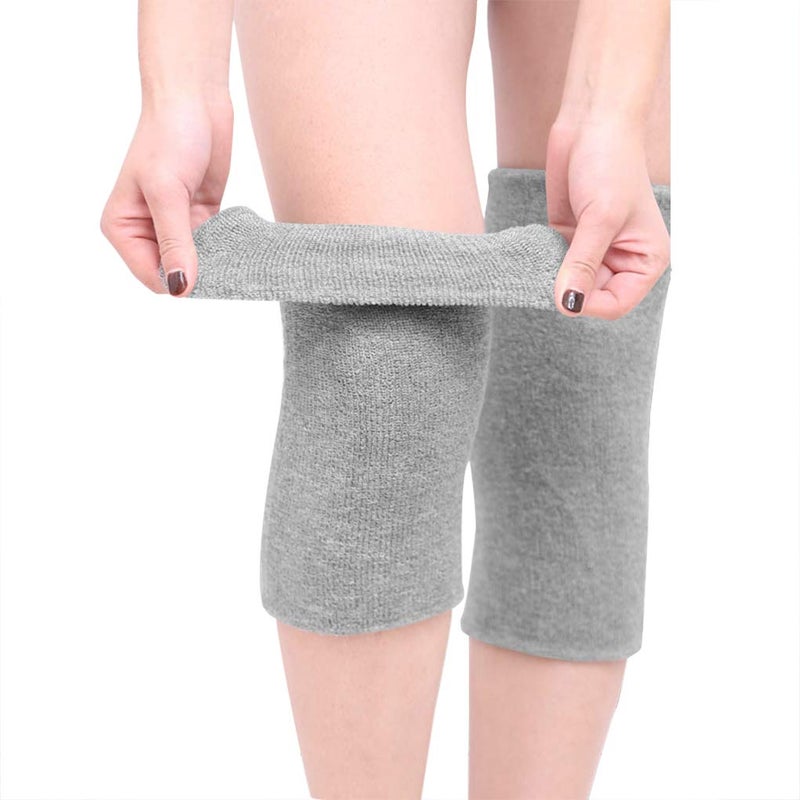 Holiberty Winter Cotton Non-Slip Soft Thermal Knee Pad Breathable Warm Leg Sleeves Kneelet Support Elastic Knee Brace Leg for Men Women Cycling Ski Running Dancing Gym Yoga Fitness Arthritis Tendonitis,1 Pair - Image 1