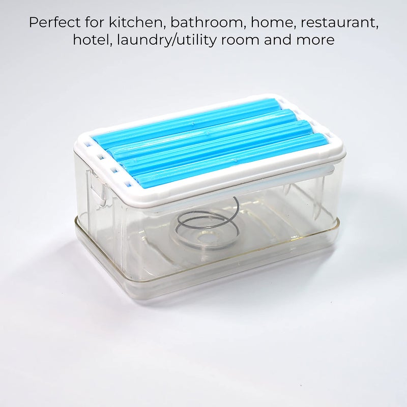 MeeTo Soap Dish with Drain Multifunctional Soap Dish Soap Cleaning Storage Foaming Box for Home Bathroom Kitchen Keep Soap Dry& Easy to Clean - Image 5