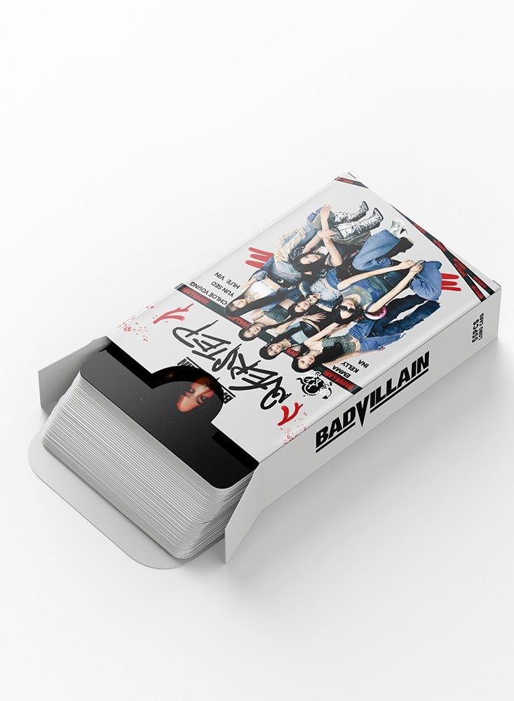 55Pcs BADVILLAIN OVERSTEP LOMO Cards Season's Greetings 2025 K-POP Album Gift PhotoCard Mini Poster Members - Image 4