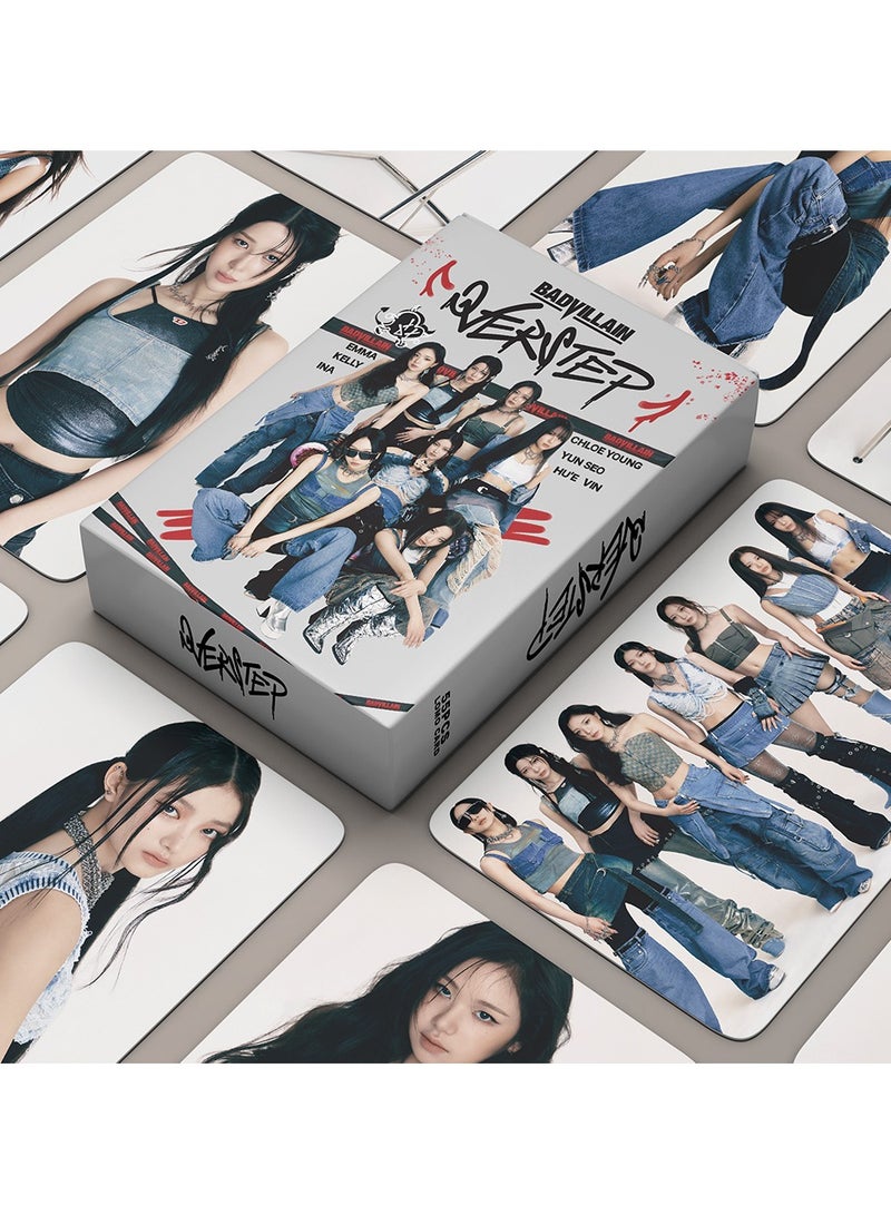 55Pcs BADVILLAIN OVERSTEP LOMO Cards Season's Greetings 2025 K-POP Album Gift PhotoCard Mini Poster Members - Image 1