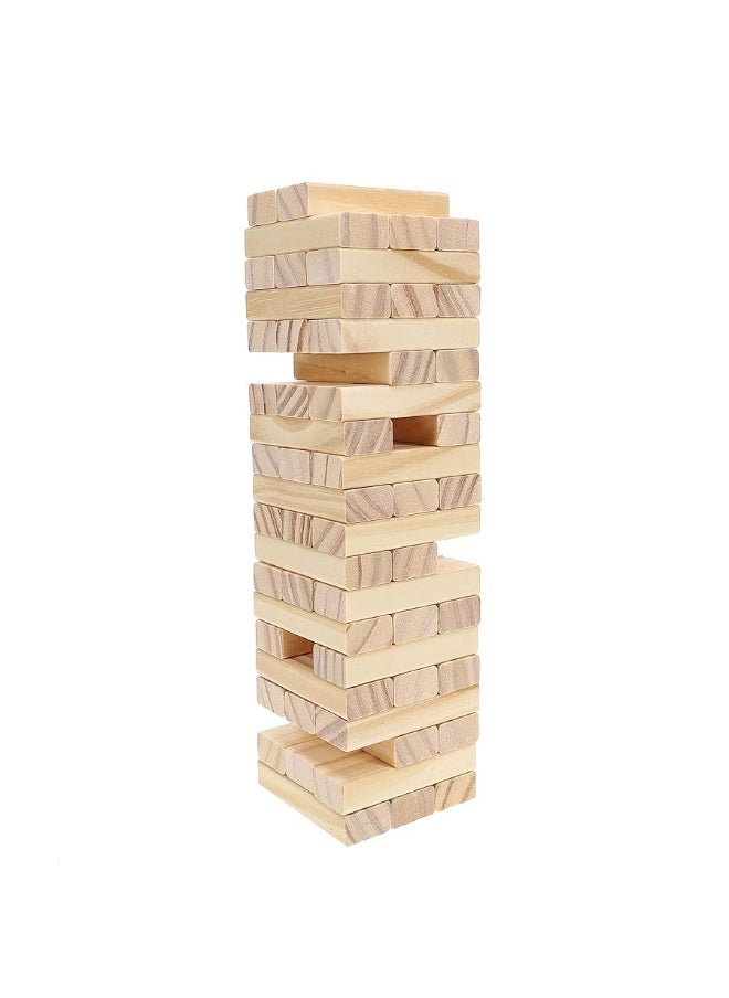 WE Games WE Games Wooden Block Stacking Tower, Block Party Stacking and Tumble Game, Party Game for Adults, Tumble Tower Wedding Guest Book Alternative, Tabletop Games, Includes Storage Case, 12 inches  - Image 1