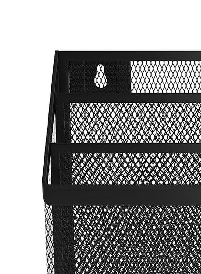 TRU RED Wire Mesh File Organizer, 3‑Compartment, Matte Black - Vertical Desktop Sorter for Files, Folders & Mail - Image 5