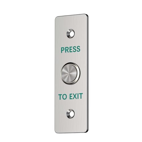 YUHANUS Push to Exit Button for Door Access Control Waterproof Stainless Steel Shell NO/COM Output - Image 1