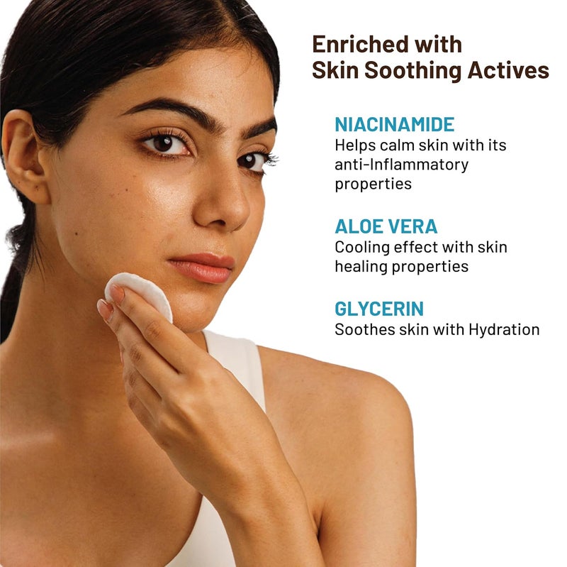 SkinQ SkinQ Micellar Water for Soothing Effect 100 ml  Makeup Remover with Niacinamide Aloe Vera  Glycerine For Glowing Skin  Dermatologist Formulated all Indian Skin Types Cleansing Water Removes Excess Oil and Soothes Skin  - Image 3