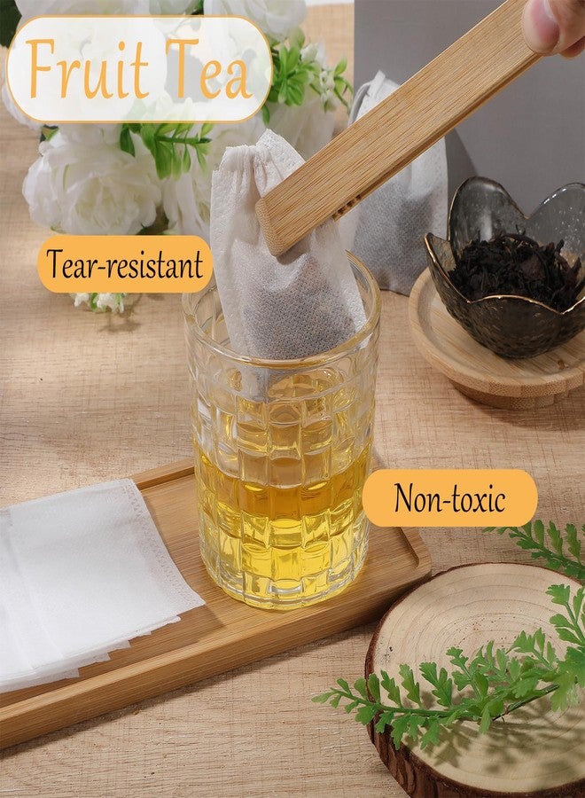 Zelphvt 100 Pcs Loose Tea Bags Leaf Tea Disposable Empty Teas Bags with String DIY Fillable Teas Bag for Coffee Spice 3.15✕2.4 Inch - Image 4