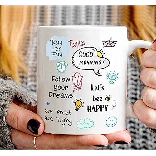 DAYS Motivational Quote Coffee Mug Law Of Attraction Self Care Manifest Affirmation Positivity Gift Mindset Motivational Ceramic Mug Gift To Friend Brother Sister And Everyone, 350 Ml - Image 1