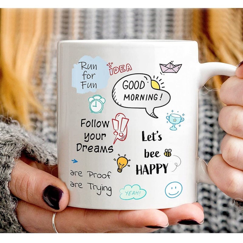 DAYS Motivational Quote Coffee Mug Law Of Attraction Self Care Manifest Affirmation Positivity Gift Mindset Motivational Ceramic Mug Gift To Friend Brother Sister And Everyone, 350 Ml - Image 5