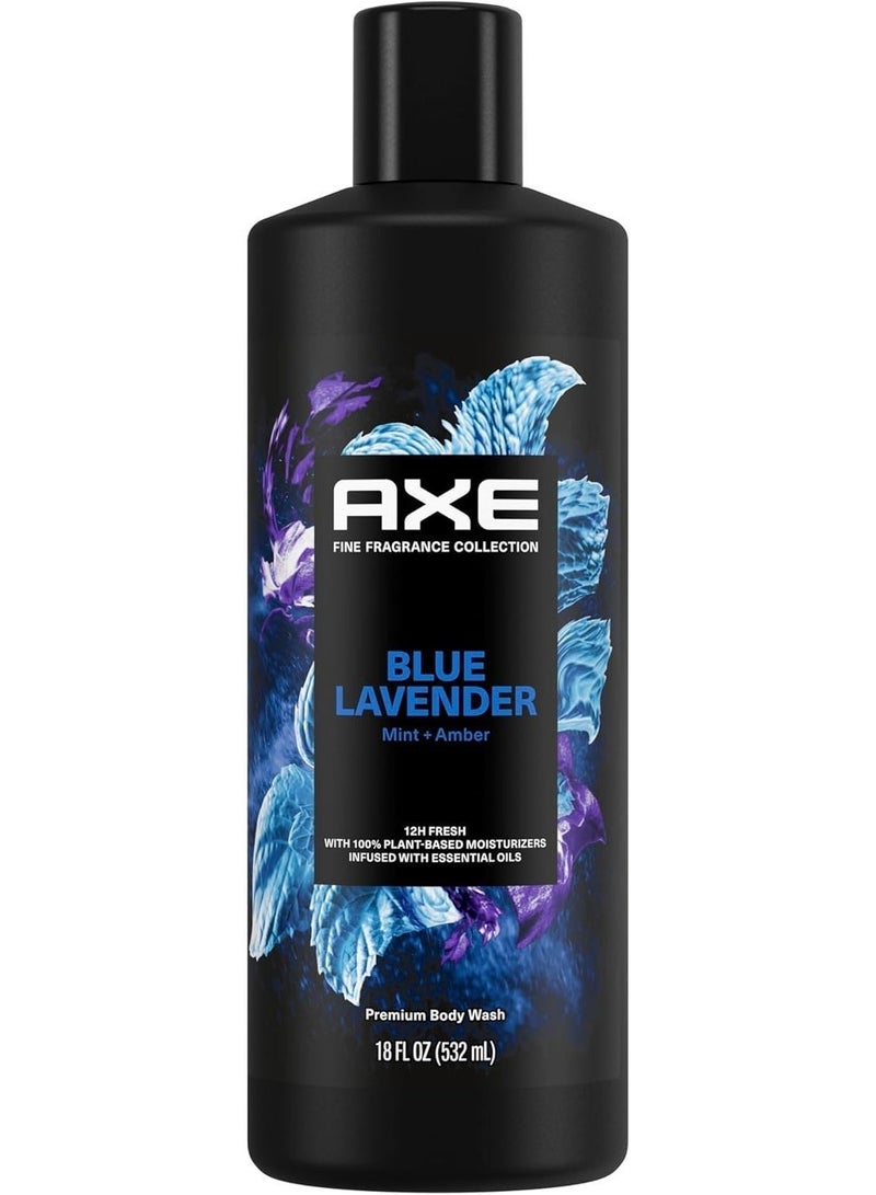 غسول للجسم برائحة اللافندر الأزرق والنعناع والعنبر، 532 مل