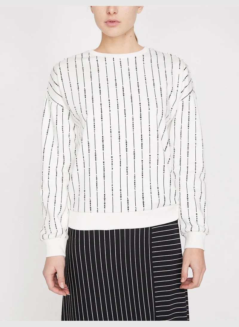 KOTON Printed Sweatshirt