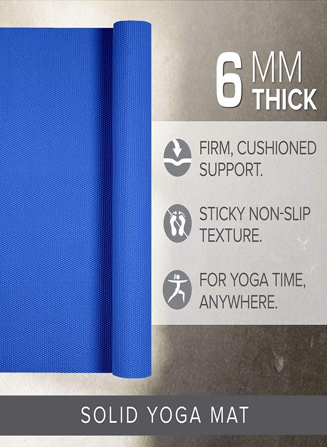 STRAUSS Yoga Mat with Carry Bag | Non-Slip Exercise Mat for Home & Gym| Lightweight & Durable Workout Mat | Ideal for Yoga, Pilates, Fitness | Ideal for Men & Women,6mm,(Blue) - Image 2