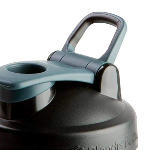 BlenderBottle Pro Series Shaker Bottle BlenderBall Rounded Base with SpoutGuard, 24 Ounce, 2-Pack (Black - Orange) - Image 3
