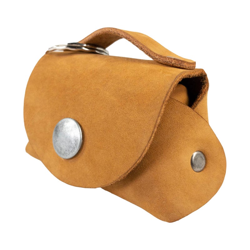 Hide & Drink Hide Drink Tiny Handbag with Key Ring Holder Handmade from Full Grain Leather Old Tobacco - Image 2