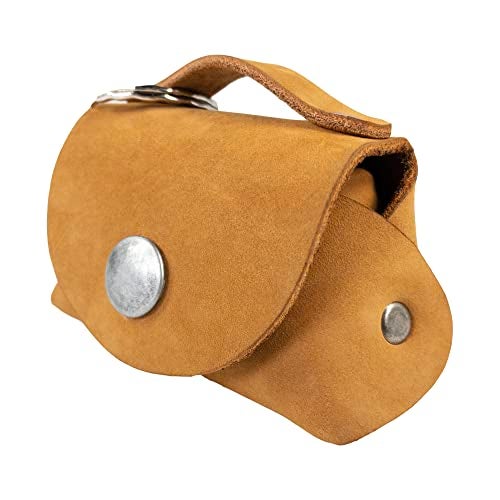 Hide & Drink Hide Drink Tiny Handbag with Key Ring Holder Handmade from Full Grain Leather Old Tobacco - Image 1