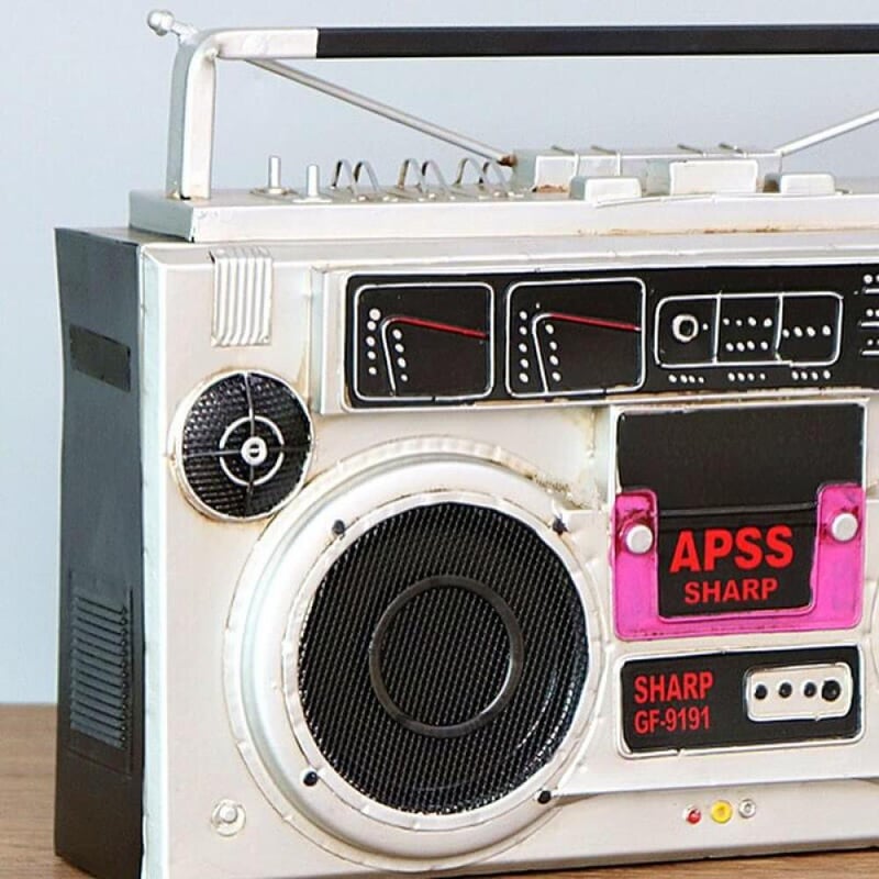 SHARP Decor Vintage Metal Radio Cassette - Image 5