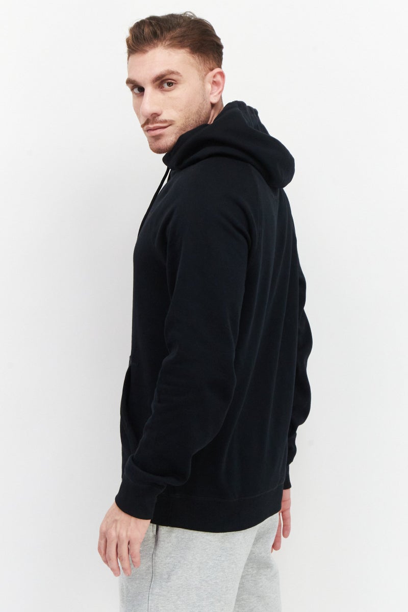 VANS سويت شيرت رياضي للرجال بأكمام طويلة مع شعار العلامة التجارية، أسود - Image 2