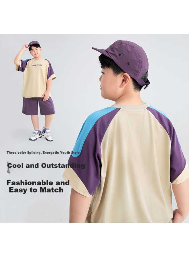 TABE Tony Pig Boys' Short Sleeve Children's T-shirt Fat Boys' Bottoming Shirt 6-12 Years Old Boys' Clothing Boys' Tops - Image 1