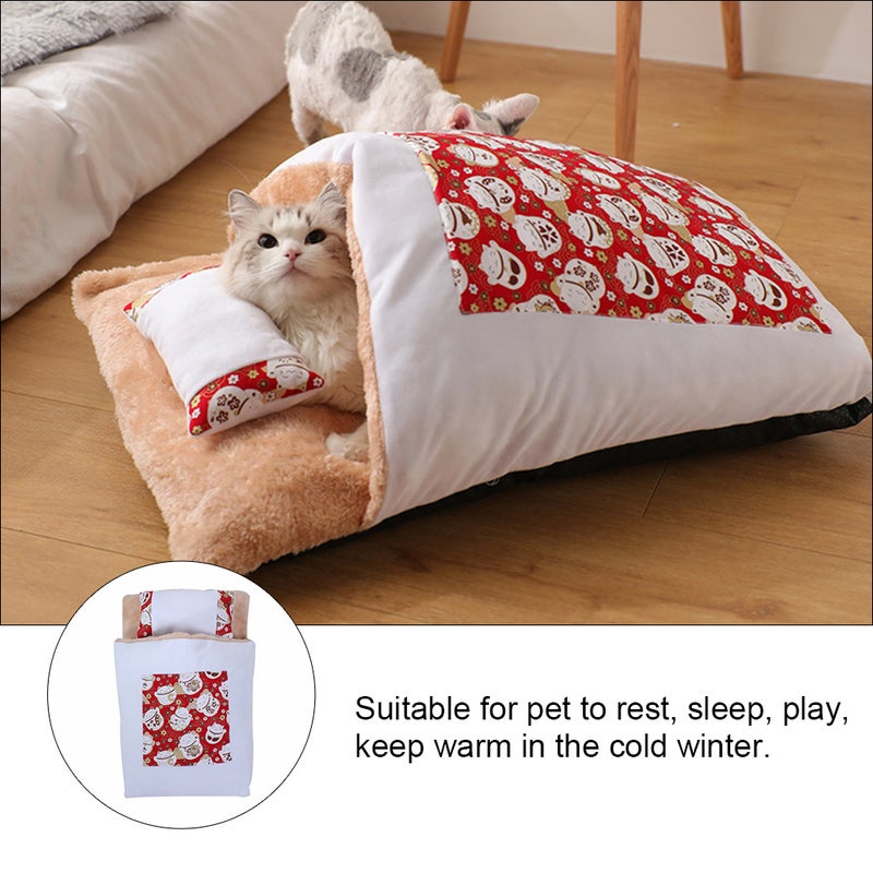 Japanese Style Lamb Cashmere Pet Bed Washable Warm Pet Kennel Cushion - Image 3