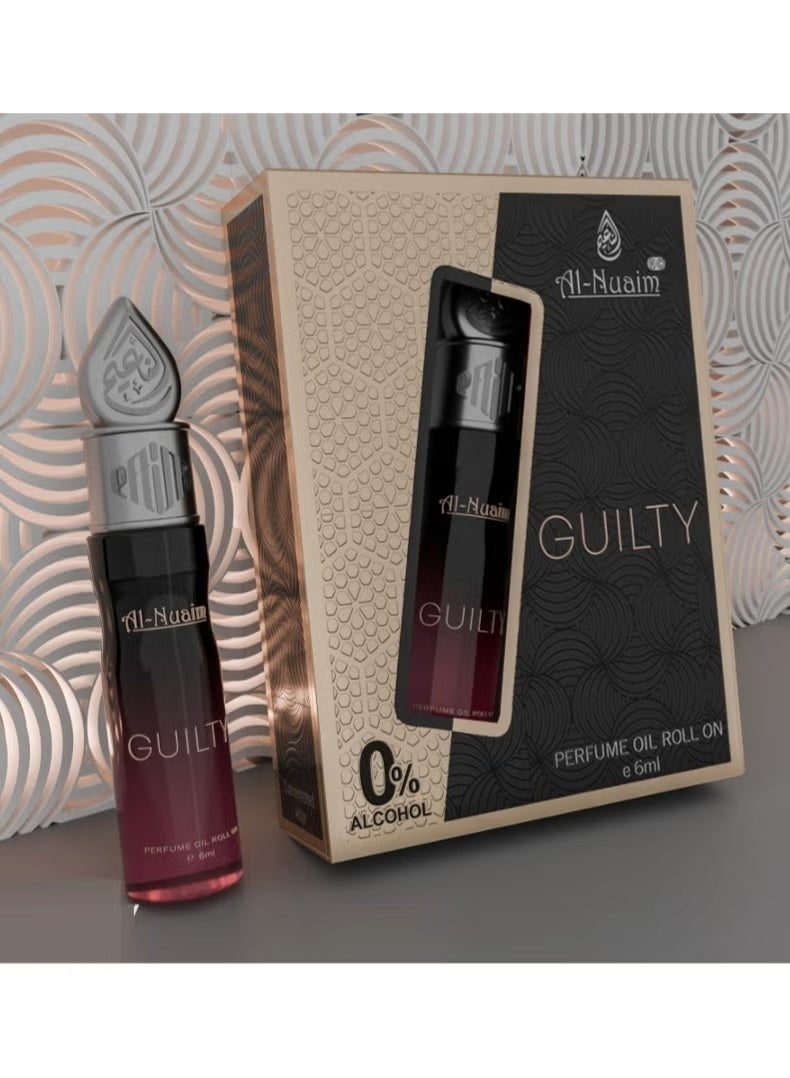أل نواعم عطر النعيم غيلتي رول أون 6 مل | زيت عطري مركز للجنسين خالٍ من الكحول | عطر دافئ حار وزهري خشبي يدوم طويلاً للرجال والنساء | حجم مناسب للجيب - Image 1