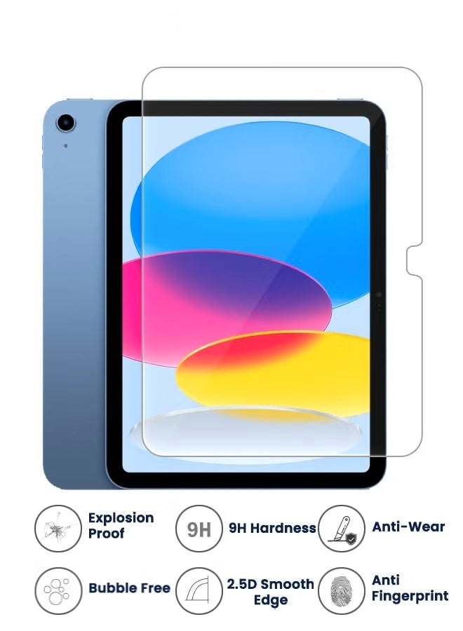 يويو تيك [2 في 1] غطاء لجهاز iPad (A16) الجيل الحادي عشر 11 بوصة (2025) / iPad الجيل العاشر 10.9 بوصة (2022) مع واقي شاشة من الزجاج المقوى عالي الدقة، نحيف وخفيف الوزن، مقاوم للاصفرار، غطاء مرن مقاوم للصدمات لجهاز iPad 11 2025 / iPad 10 2022 (شفاف) - Image 2